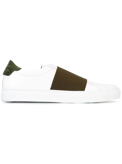 Shop Givenchy Elasticated Strap Sneakers - White
