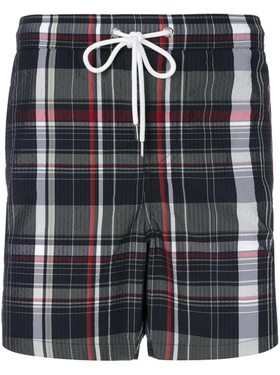 plaid swim shorts