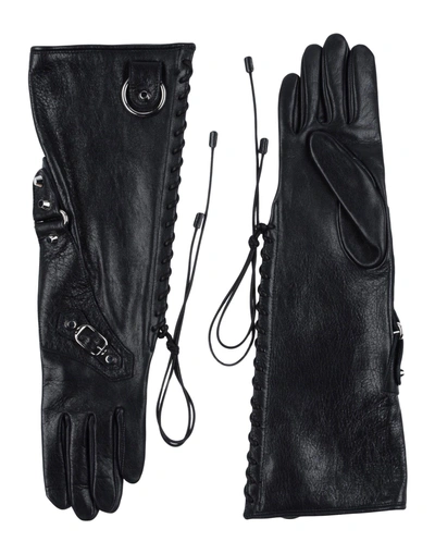 Shop Balenciaga Gloves In Black