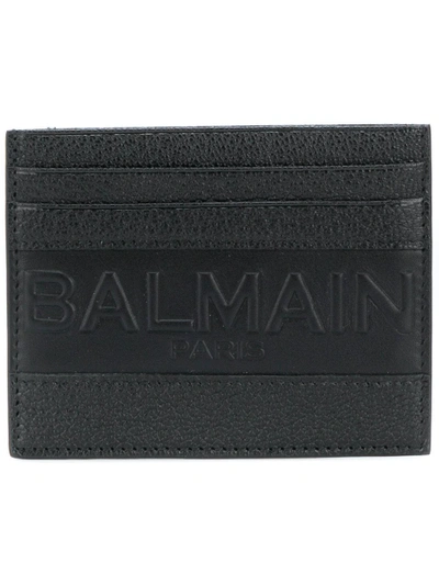 Shop Balmain Embossed Logo Cardholder