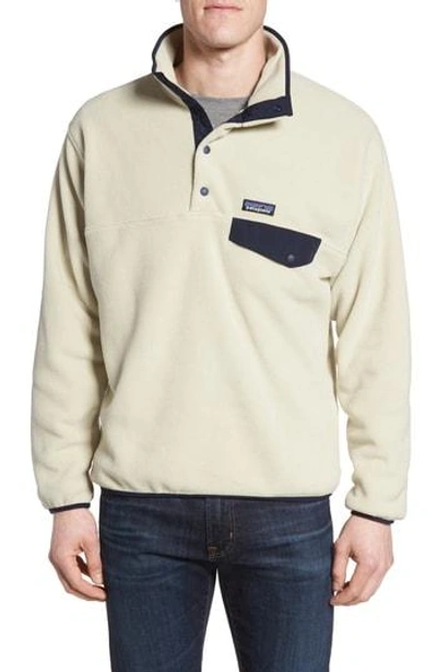Shop Patagonia Synchilla Snap-t Fleece Pullover In Beige