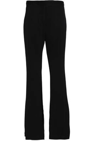 Shop Ellery Woman Satin-crepe Flared Pants Black