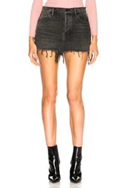 Shop Alexander Wang 5 Pocket Zip Skirt In Black