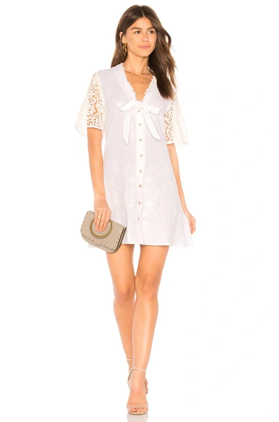 Shop Somedays Lovin Free Skies Embroidered Mini Dress In White