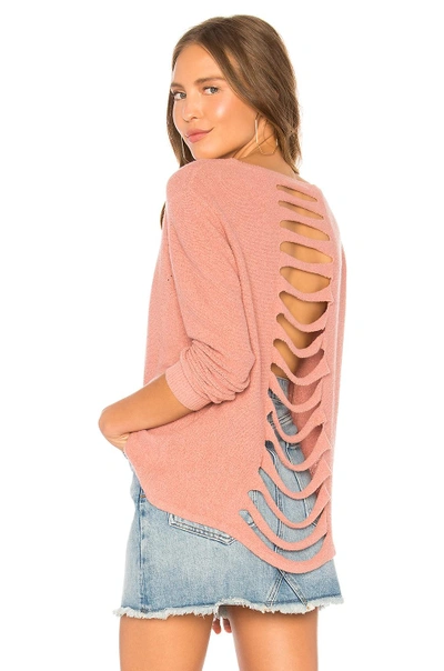 Shop One Grey Day Blaine Sweater In Rose