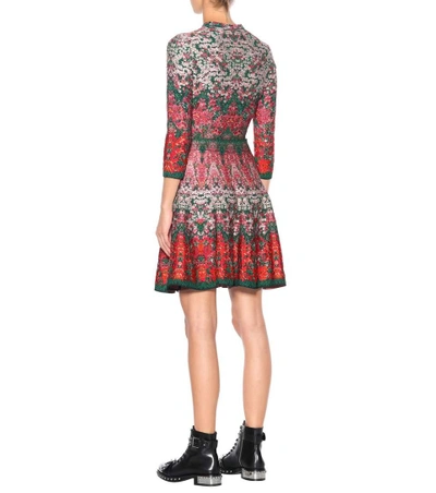 Shop Alexander Mcqueen Silk-blend Jacquard Skirt In Multicoloured