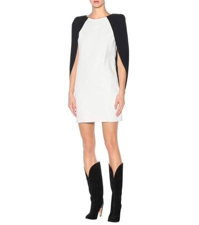 Shop Givenchy Crêpe Cape Dress In White