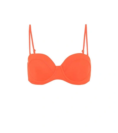 Shop Diane Von Furstenberg Constructed Bandeau Bikini Top In Orange