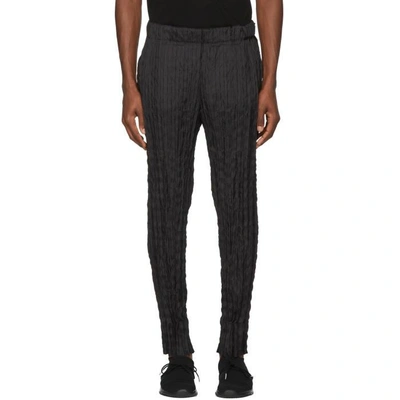 Shop Issey Miyake Black Ruched Trousers