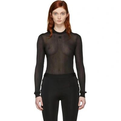 Shop Givenchy Black Ribbed 4g Knit Sweater In 001 Black