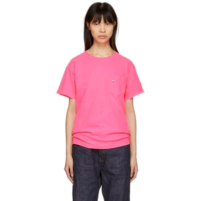 Shop Noah Pink Pocket T-shirt In Neon Pink