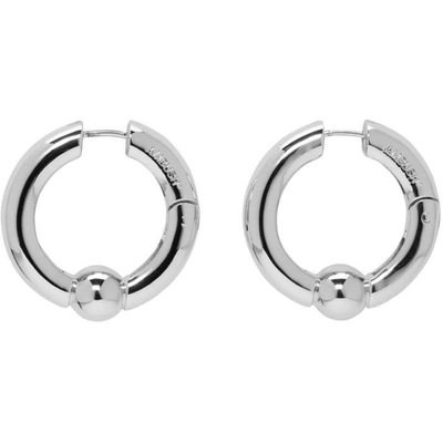 Ambush Ssense Exclusive Silver Ball Closure Earrings | ModeSens