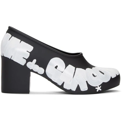 Shop Comme Des Garçons Black Melissa Edition Painted Logo Heels