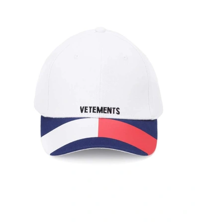 Vetements X ModeSens Cap | In Baseball Cotton Hilfiger White Tommy