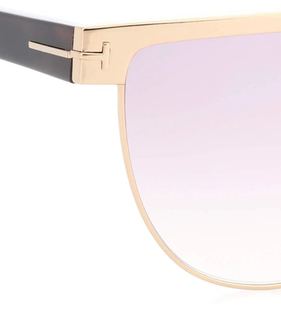 Shop Tom Ford Stephanie Aviator Sunglasses In Pink