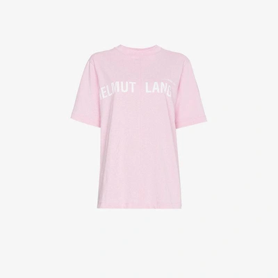 Shop Helmut Lang Pink Shayne Oliver Campaign Print T Shirt In Pink&purple