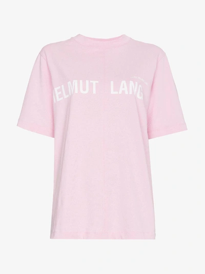 Shop Helmut Lang Pink Shayne Oliver Campaign Print T Shirt In Pink&purple