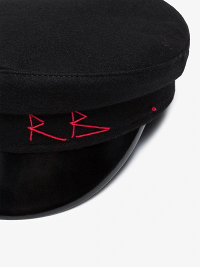 Shop Ruslan Baginskiy Black Wool Baker Boy Hat