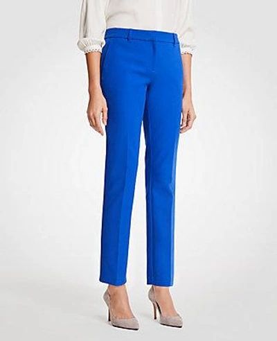 Shop Ann Taylor The Petite Ankle Pant In Dense Twill - Curvy Fit In True Cobalt