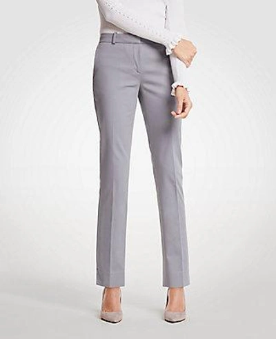 Shop Ann Taylor The Tall Ankle Pant In Cotton Sateen - Curvy Fit In Dove Gray
