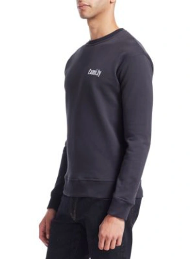 Shop Ami Alexandre Mattiussi Cotton Family Sweatshirt In Navy