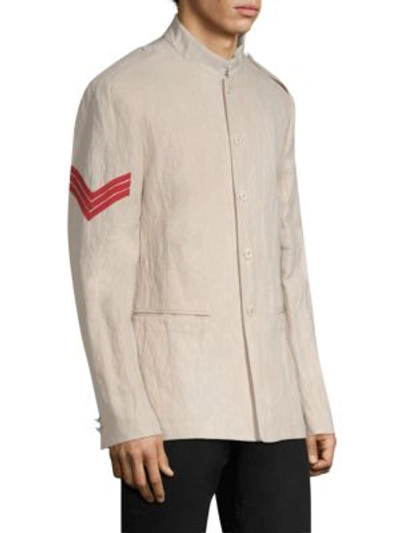 Shop John Varvatos The Officers Jacket In Antique White