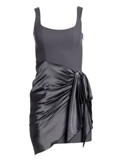 Cinq à sept waverly satin sale overlay bodycon dress