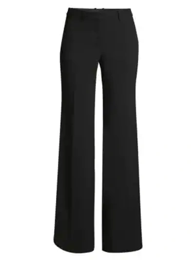 Shop Theory Demitria Kick Flare Trousers In Black