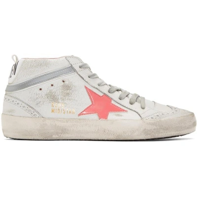 Shop Golden Goose White And Pink Mid Star Sneakers In White Used-