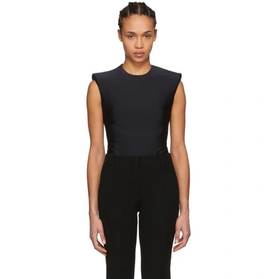 Shop Versace Black Sleeveless Bodysuit