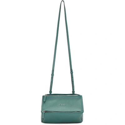 Shop Givenchy Blue Mini Pandora Bag In 423 Aqua