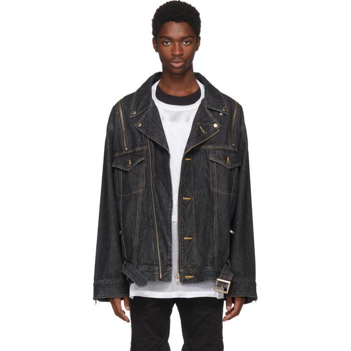 biker style denim jacket