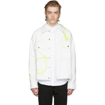 Shop Rochambeau White Denim Short Jacket