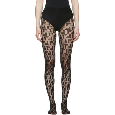 Shop Fendi Tights In Black