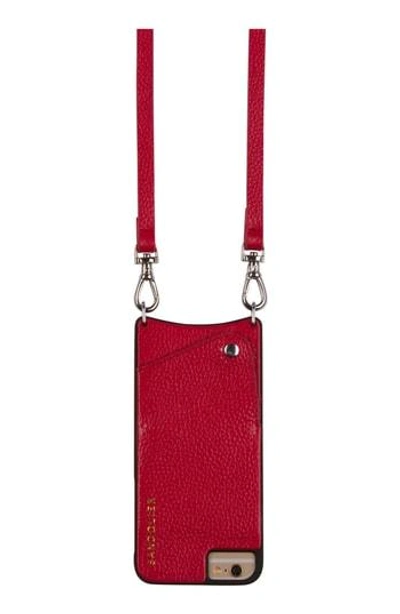 Shop Bandolier Emma Iphone 6/7/8 & 6/7/8 Plus Crossbody Case - Red In Silver/ Red
