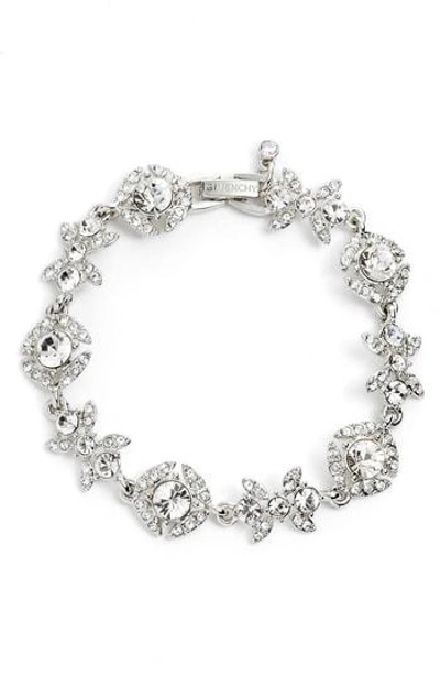 Shop Givenchy Crystal Bracelet In Silver/ Crystal