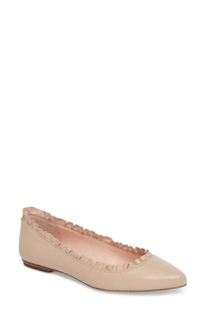 Shop Kate Spade Nicole Flat In Ballet Pink Nappa