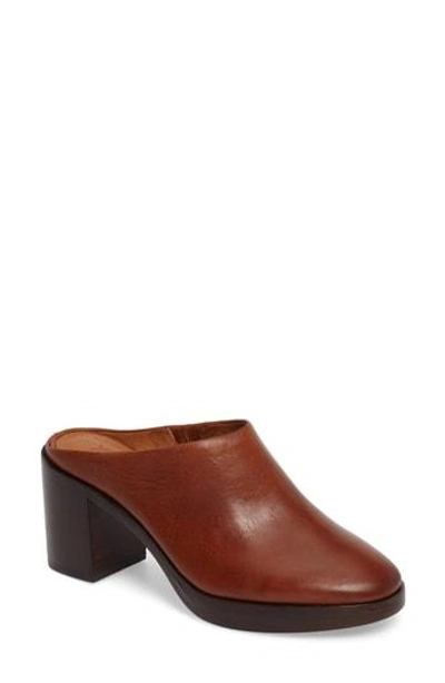 Shop Frye Joan Campus Platform Mule In Redwood