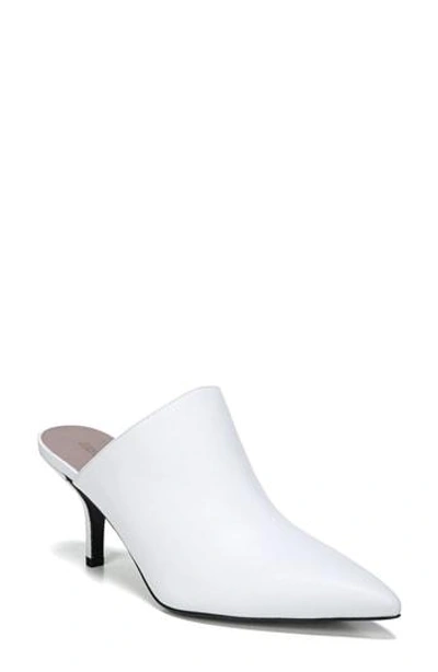 Shop Diane Von Furstenberg Mikaila Pointy Toe Mule In White Leather