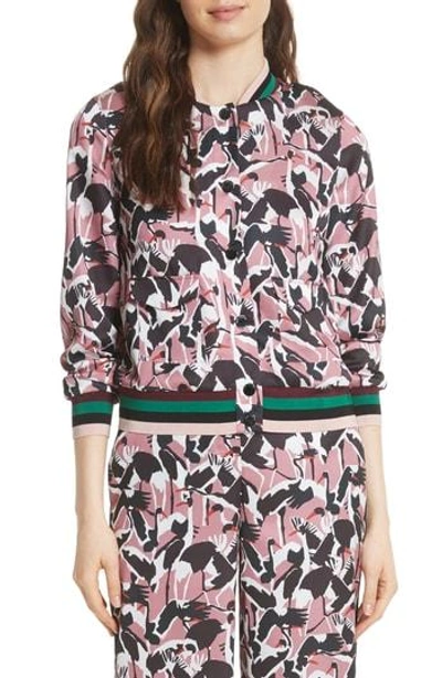 Shop Ted Baker Colour By Numbers Oosel Bomber Jacket In Dusky Pink
