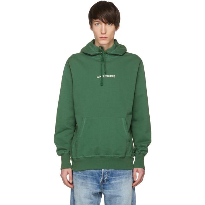 aime leon dore hoodie green