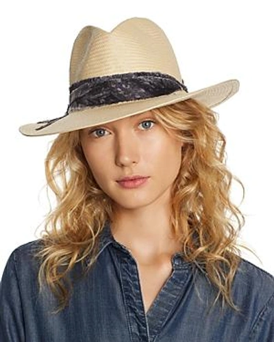 Shop Ale By Alessandra Luca Straw Hat In Natural/dark Gray