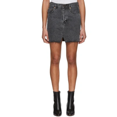 Shop Vetements Black Levi's Edition Denim Miniskirt