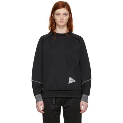 Shop And Wander Black Bonding Mesh Pullover Sweatshirt