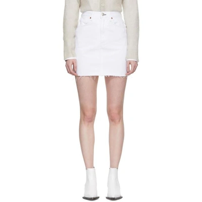 Shop Rag & Bone Rag And Bone White Moss Denim Miniskirt In 100 White
