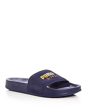 puma men's leadcat suede slide sandal