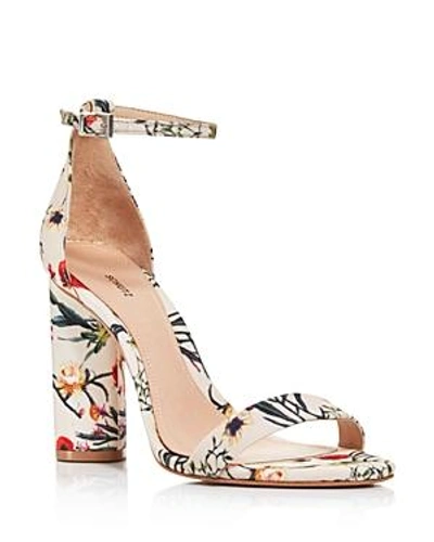 Shop Schutz Women's Jeannine Suede Block Heel Sandals In Multi/natural