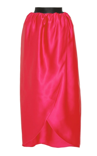 Shop Christian Siriano Organza Tulip Skirt In Pink