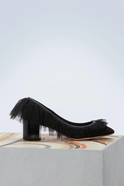 Shop Repetto Farah Ad Ballet Pumps With Heels In Noir