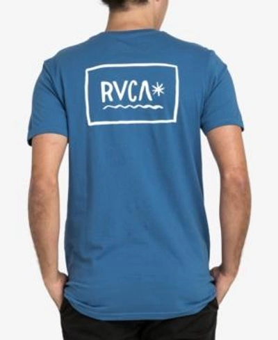 Shop Rvca Men's Squig Logo-print T-shirt In Cobalt